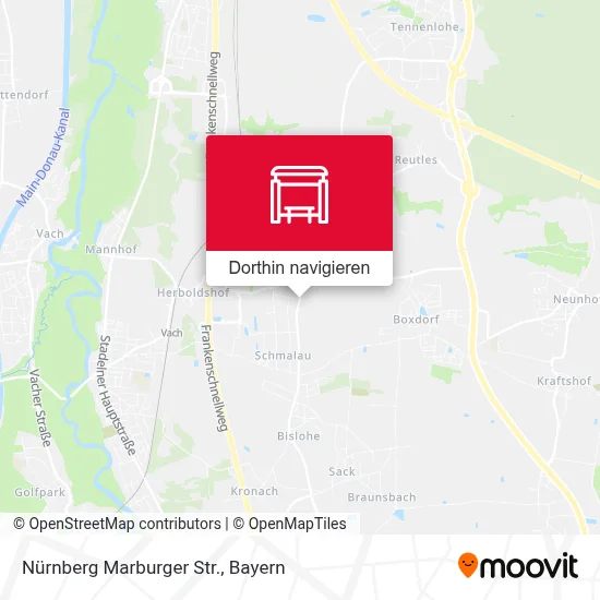 Nürnberg Marburger Str. Karte