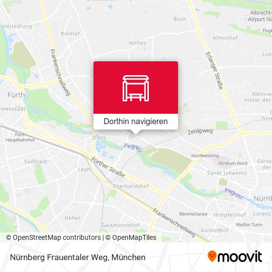 Nürnberg Frauentaler Weg Karte