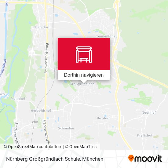 Nürnberg Großgründlach Schule Karte