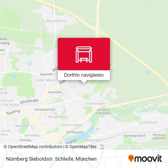 Nürnberg Sieboldstr. Schleife Karte