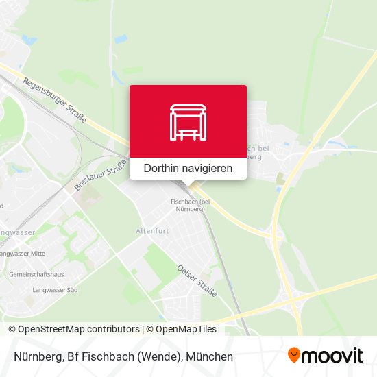 Nürnberg, Bf Fischbach (Wende) Karte