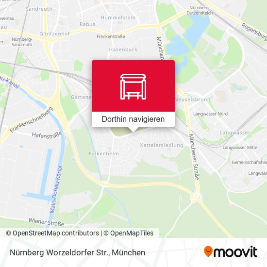 Nürnberg Worzeldorfer Str. Karte