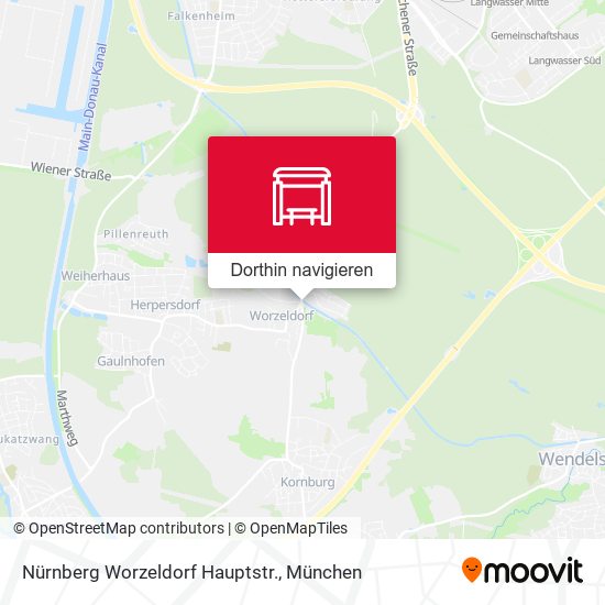 Nürnberg Worzeldorf Hauptstr. Karte