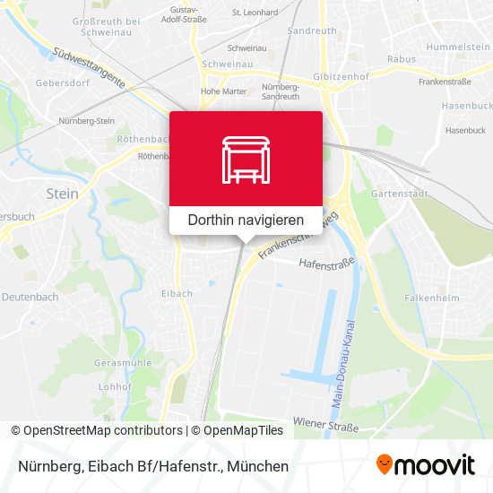 Nürnberg, Eibach Bf/Hafenstr. Karte