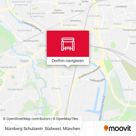 Nürnberg Schulzentr. Südwest Karte