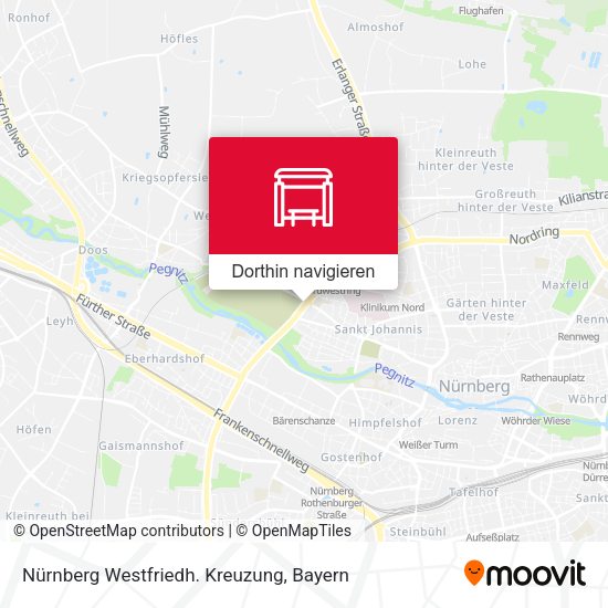 Nürnberg Westfriedh. Kreuzung Karte