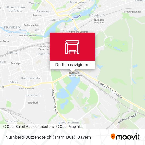 Nürnberg-Dutzendteich (Tram, Bus) Karte