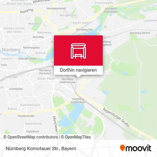 Nürnberg Komotauer Str. Karte