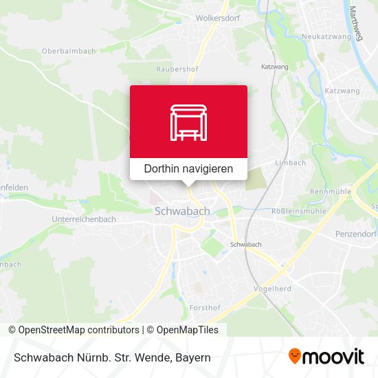 Schwabach Nürnb. Str. Wende Karte