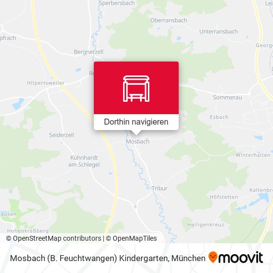Mosbach (B. Feuchtwangen) Kindergarten Karte