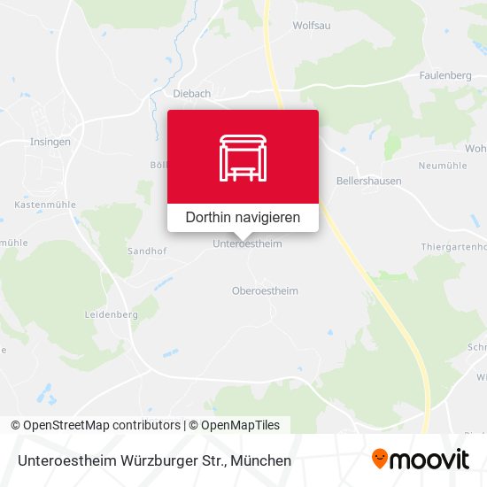 Unteroestheim Würzburger Str. Karte