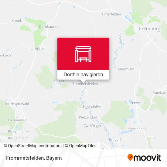 Frommetsfelden Karte
