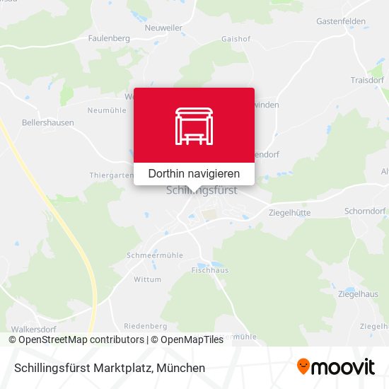 Schillingsfürst Marktplatz Karte