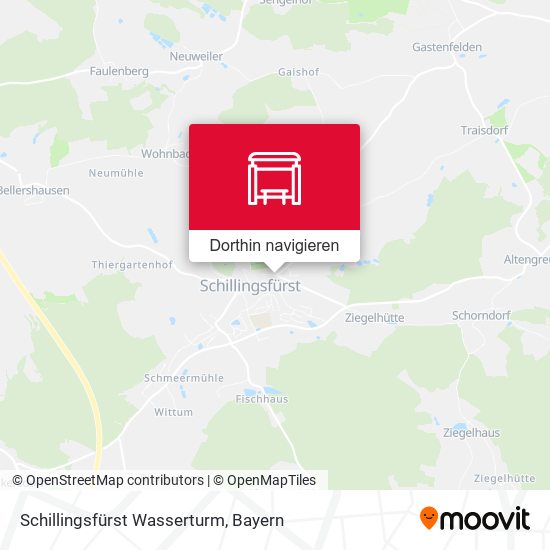 Schillingsfürst Wasserturm Karte