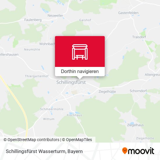 Schillingsfürst Wasserturm Karte
