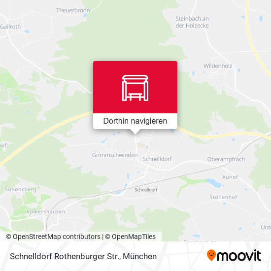 Schnelldorf Rothenburger Str. Karte
