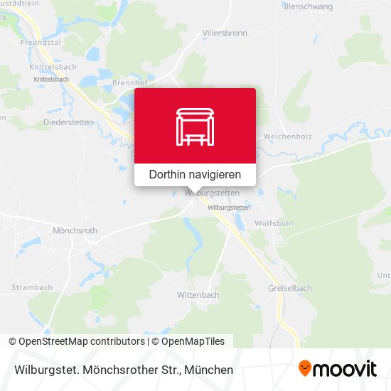 Wilburgstet. Mönchsrother Str. Karte