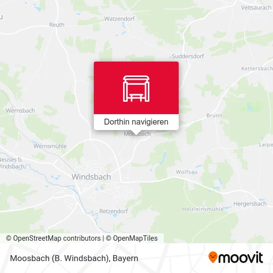 Moosbach (B. Windsbach) Karte