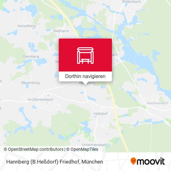 Hannberg (B.Heßdorf) Friedhof Karte