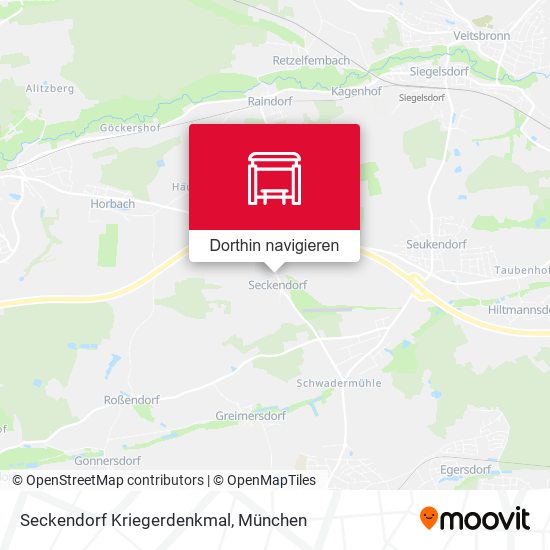 Seckendorf Kriegerdenkmal Karte