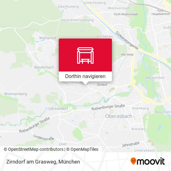 Zirndorf am Grasweg Karte