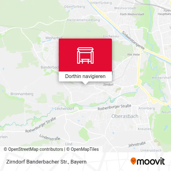 Zirndorf Banderbacher Str. Karte