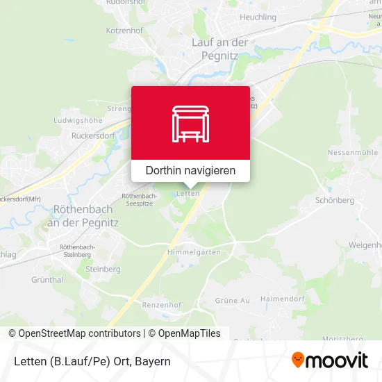 Letten (B.Lauf/Pe) Ort Karte