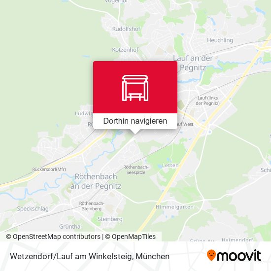 Wetzendorf/Lauf am Winkelsteig Karte