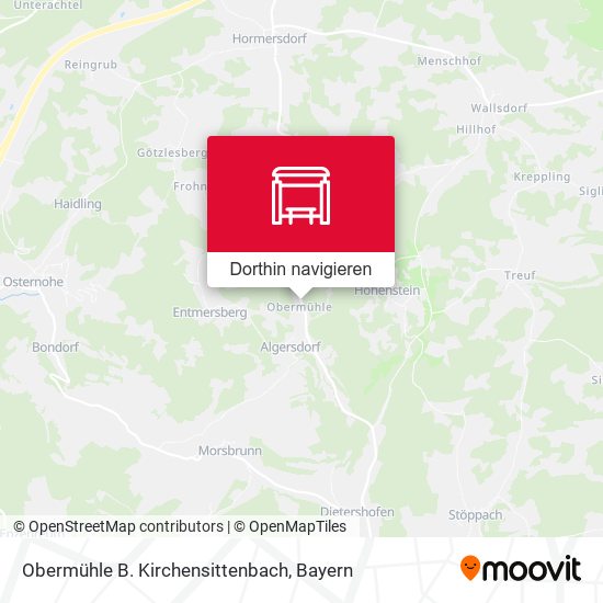 Obermühle B. Kirchensittenbach Karte
