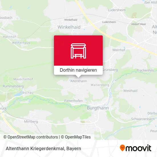 Altenthann Kriegerdenkmal Karte