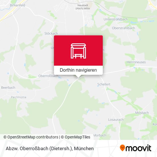 Abzw. Oberroßbach (Dietersh.) Karte