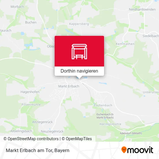 Markt Erlbach am Tor Karte