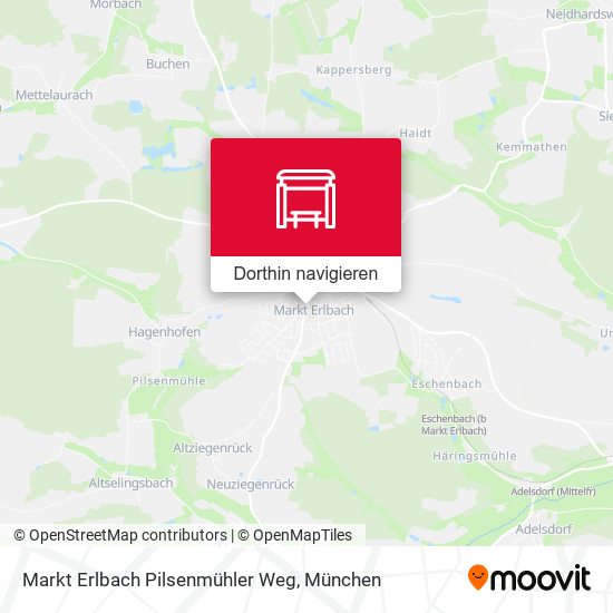 Markt Erlbach Pilsenmühler Weg Karte