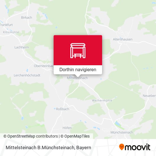 Mittelsteinach B.Münchsteinach Karte