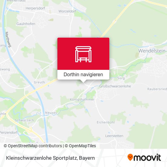 Kleinschwarzenlohe Sportplatz Karte