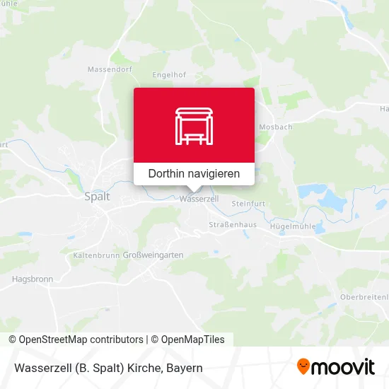 Wasserzell (B. Spalt) Kirche Karte