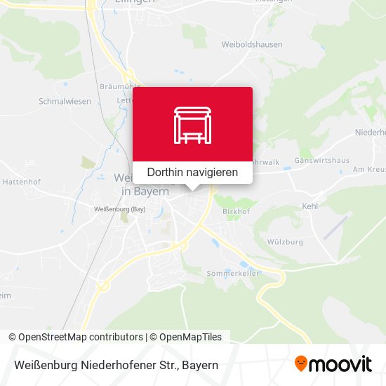 Weißenburg Niederhofener Str. Karte