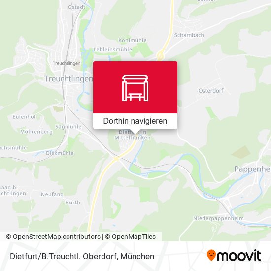 Dietfurt/B.Treuchtl. Oberdorf Karte