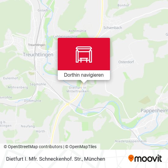 Dietfurt I. Mfr. Schneckenhof. Str. Karte