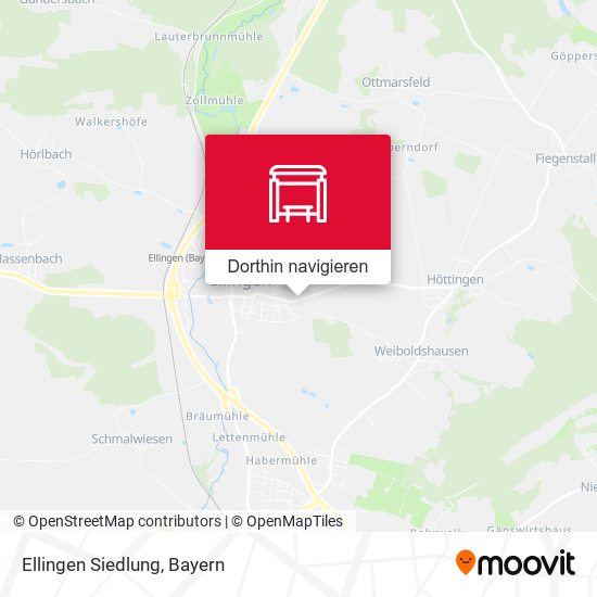 Ellingen Siedlung Karte