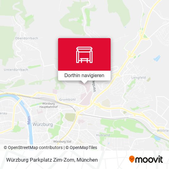 Würzburg Parkplatz Zim-Zom Karte