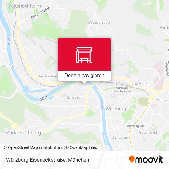 Würzburg Eiseneckstraße Karte