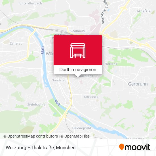 Würzburg Erthalstraße Karte