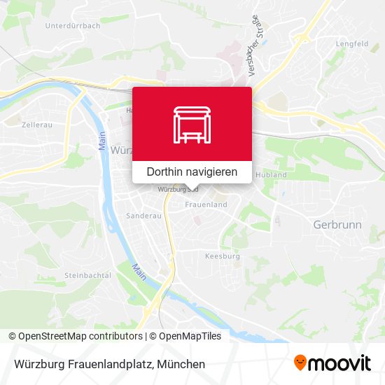 Würzburg Frauenlandplatz Karte