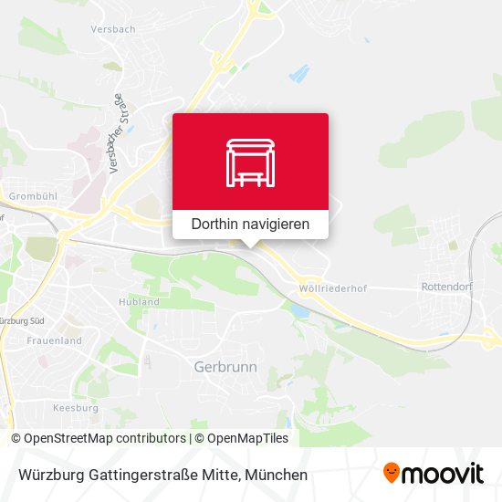 Würzburg Gattingerstraße Mitte Karte