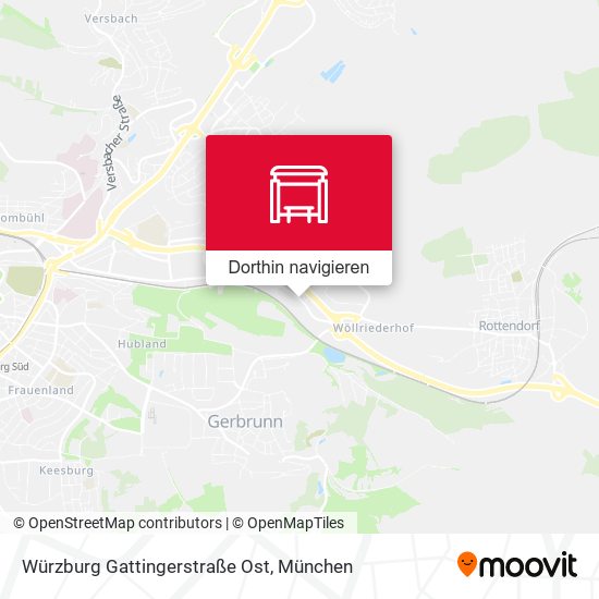 Würzburg Gattingerstraße Ost Karte