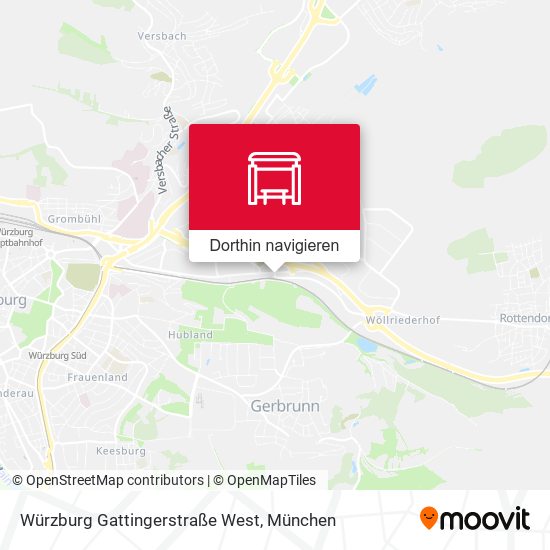 Würzburg Gattingerstraße West Karte