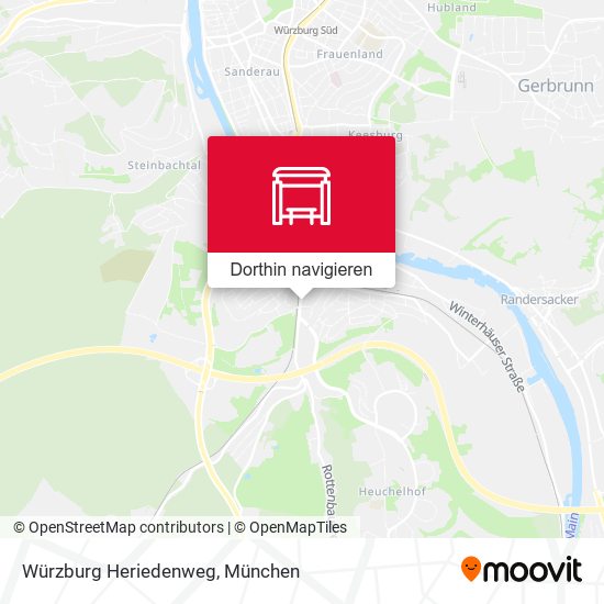 Würzburg Heriedenweg Karte
