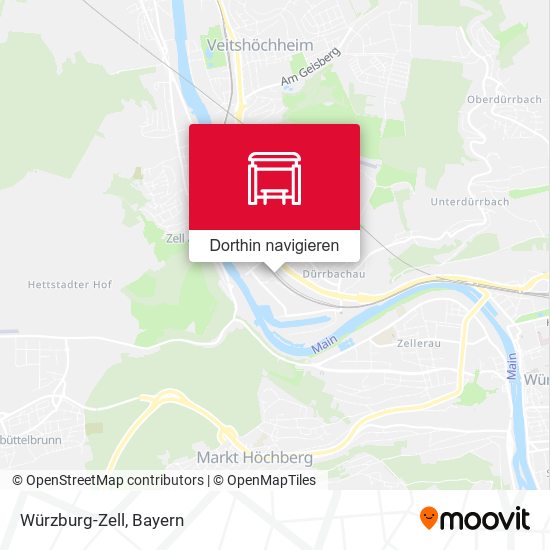 Würzburg-Zell Karte