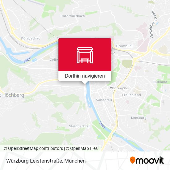 Würzburg Leistenstraße Karte